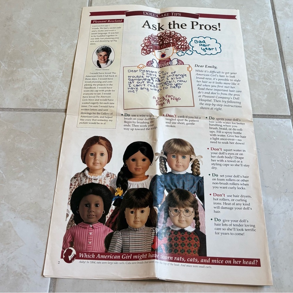 American Girl Storybook Pamphlet Brochures Newspaper Collection Bundle 1995 VTG - Picture 12 of 15